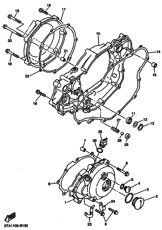 Crankcase cover ass`y  (v