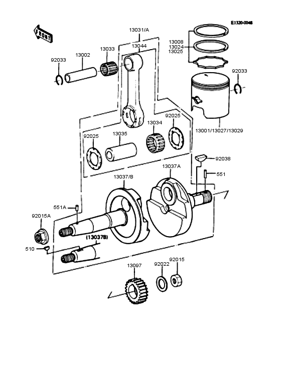 Crankshaft/piston