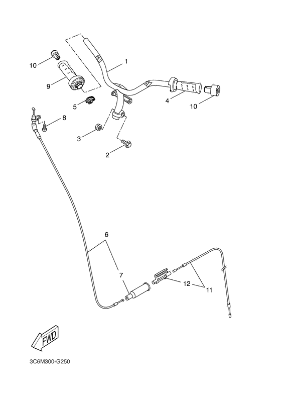 Steering handle & cable