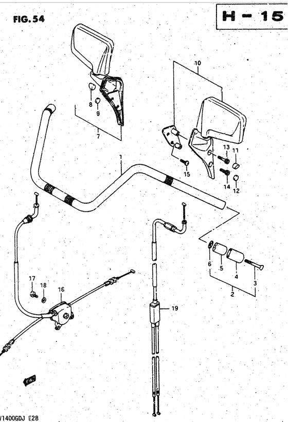 Handlebar - control cable