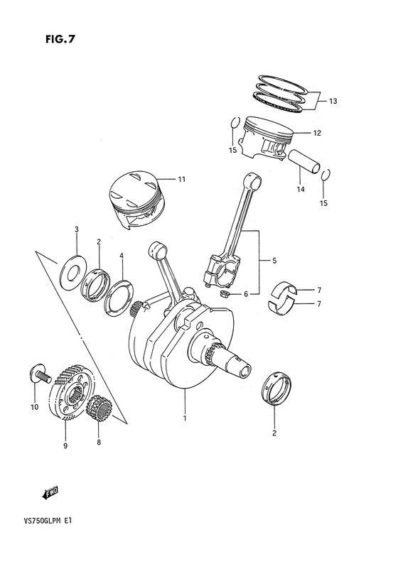 VS750 Вал коленчатый