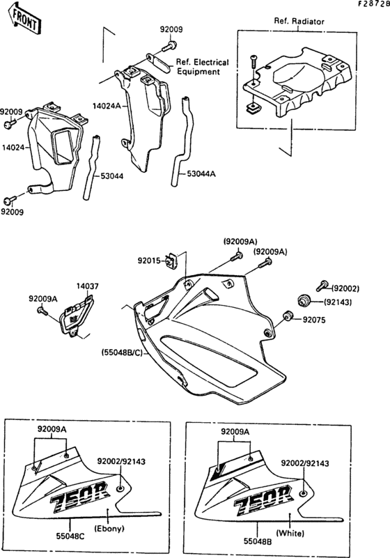 Cowling lowers(zx750-f3)