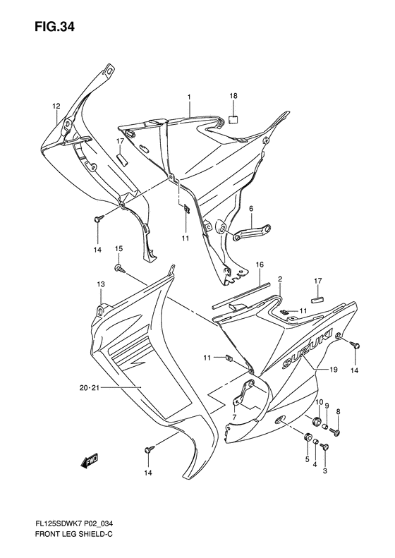 Front leg shield