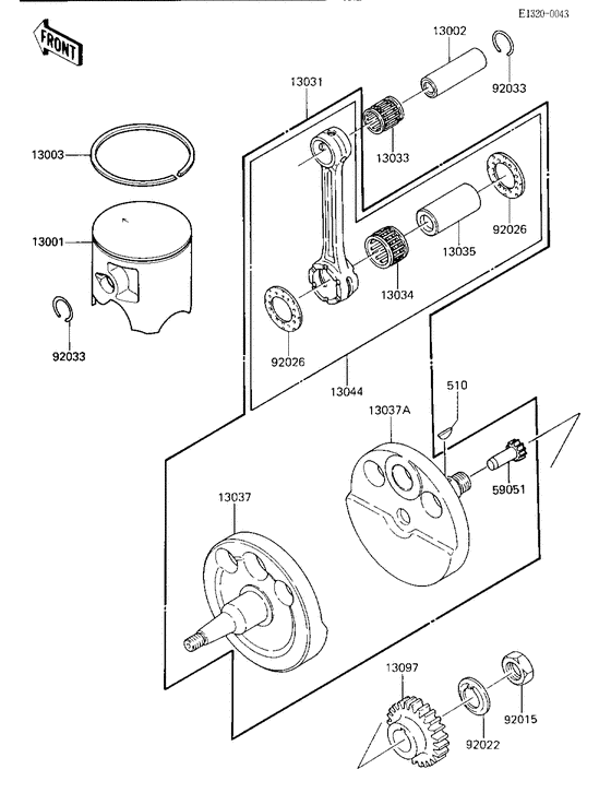 Crankshaft/piston
