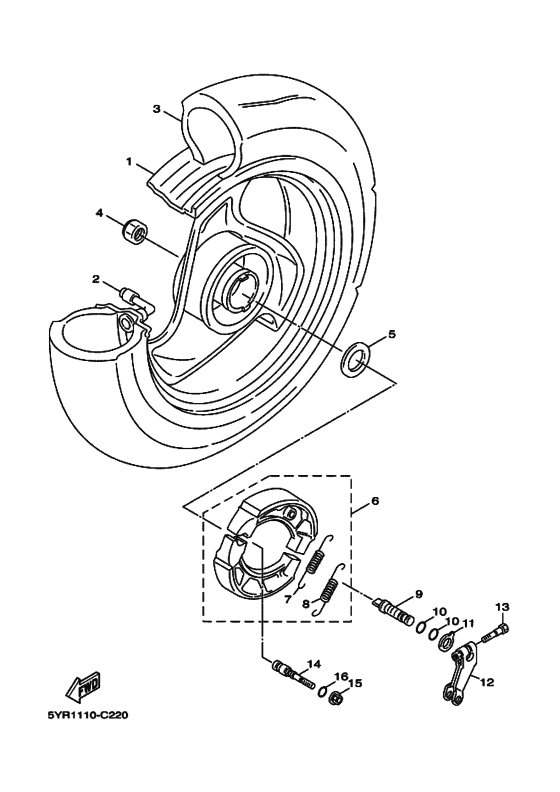 Rear wheel complete assy