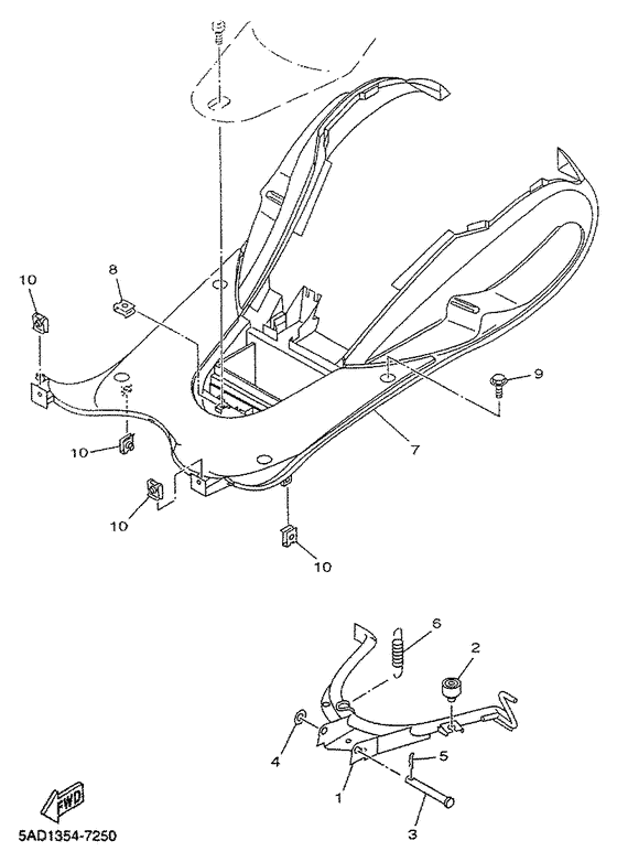 YN50R Stand. footrest