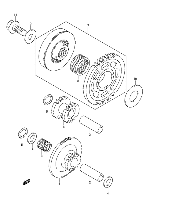 GSX-R1000 Муфта стартера