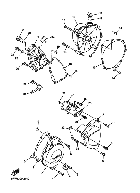 Crankcase cover ass`y  (v