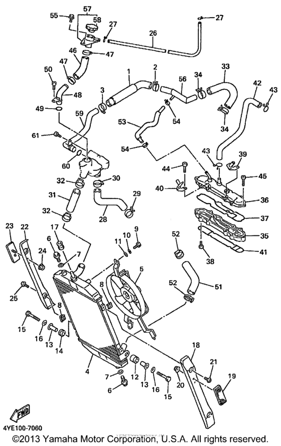 XVZ13LTKC Радиатор и Патрубки
