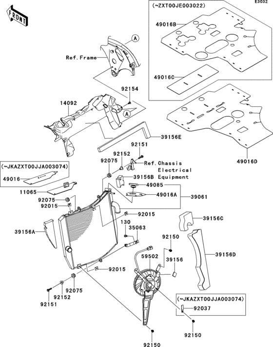 ZX1000 Радиатор