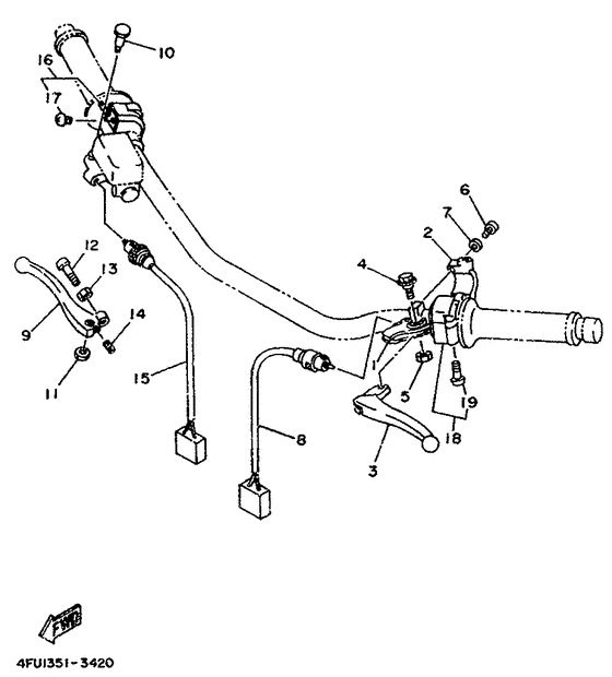 Handle switch. lever