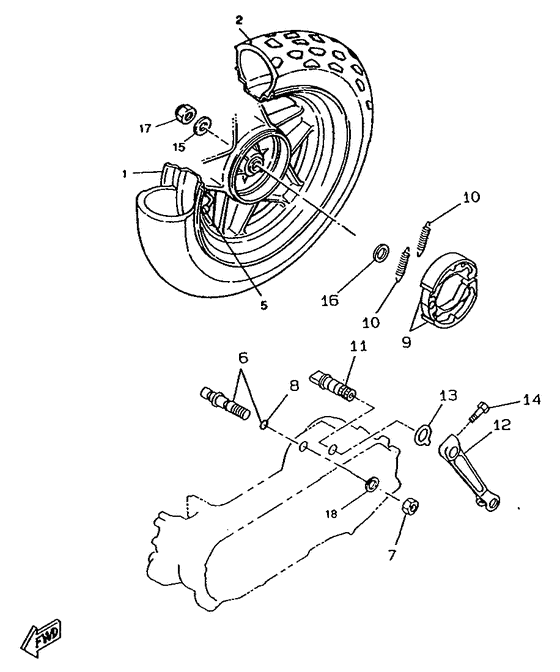 CW50RSX Переднее колесо