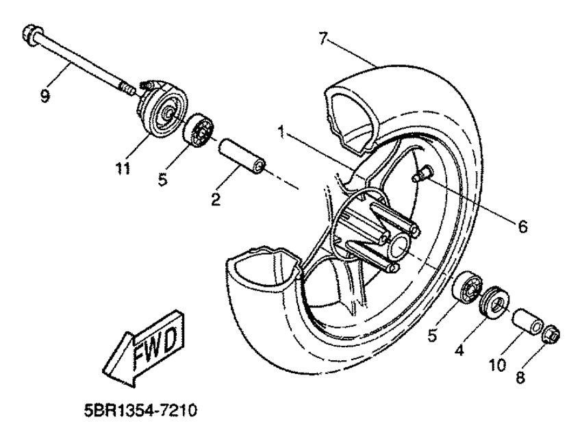 YQ50 Переднее колесо