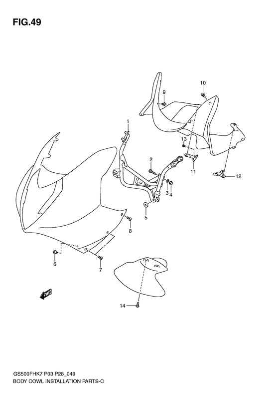 Body cwl installation parts