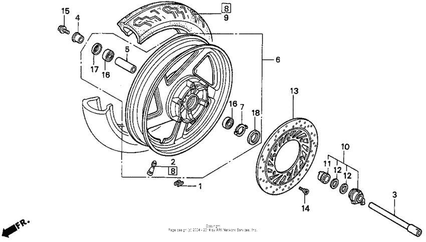 VF750CD Переднее колесо
