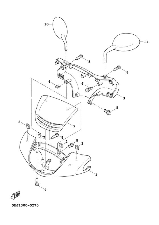 XC125FC Обтекатель 1
