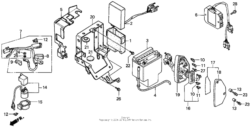 Vt1100c battery 95-96