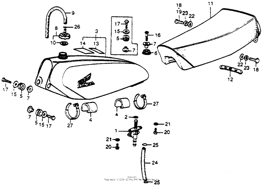 Fuel tank + seat