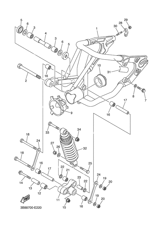 Brazo trasero & suspension