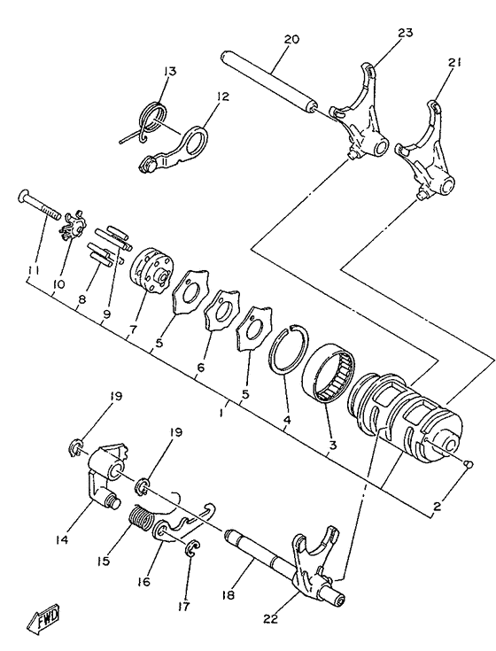 SR250SP Leva de cambio . horq