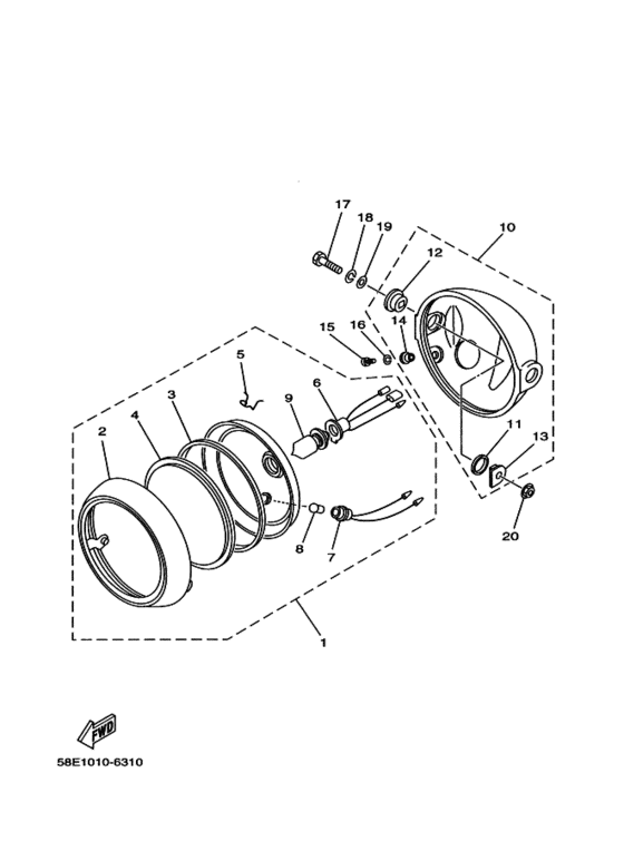 Headlight assy