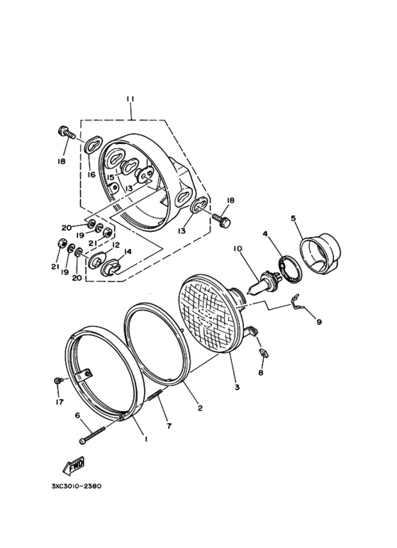 Headlight assy