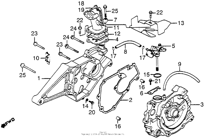 Crankcase + oil pump