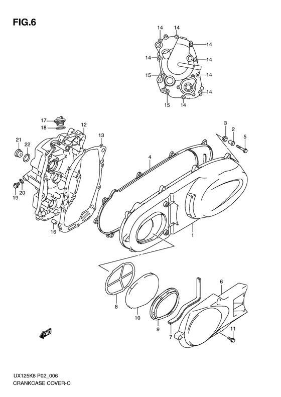 Crankcase cover ass`y  (v