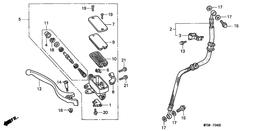 Fr. brake master cylinder