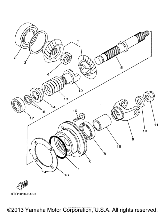 XVS650A Промежуточный ведущий вал