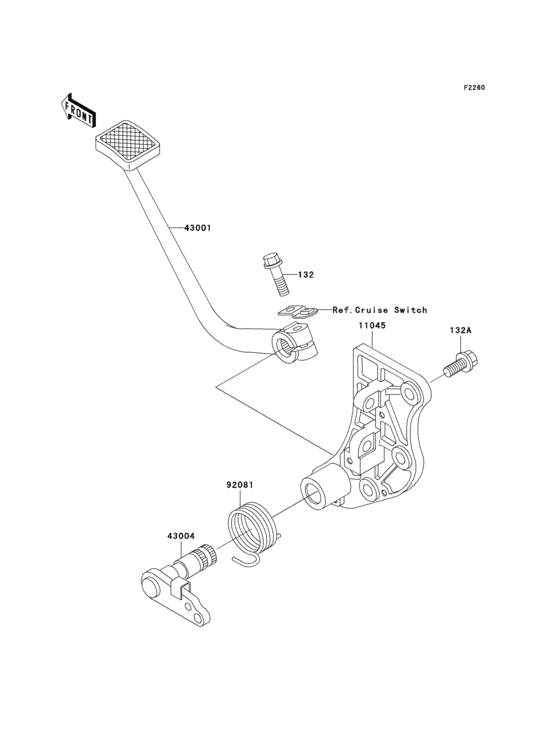 ZG1200 Педаль тормоза
