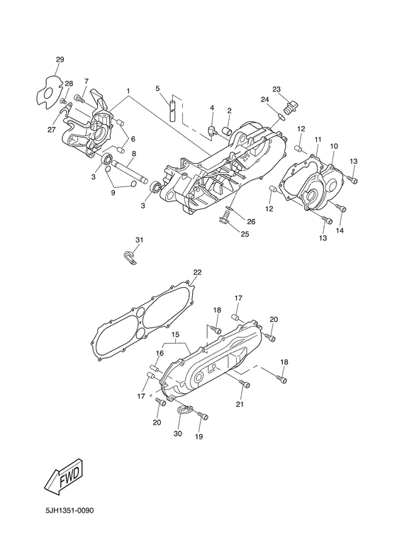 CW50L Картер двигателя