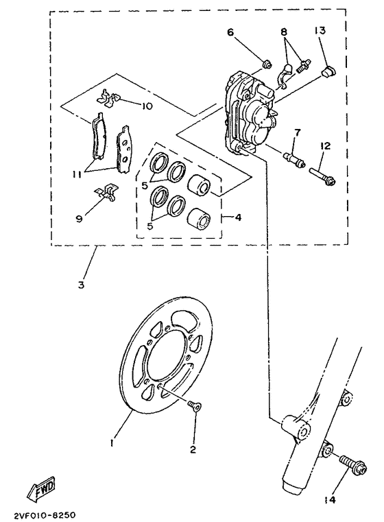 Front brake. caliper