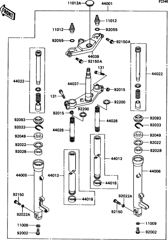 Front fork(zx1100-c1/c2)
