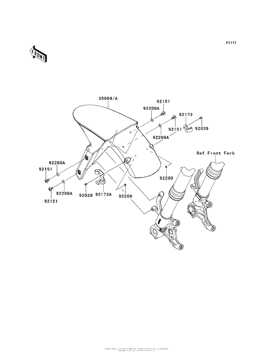 ZX636 Крыло переднее