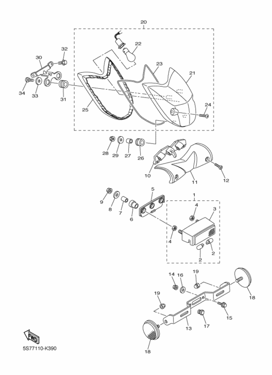 Taillight unit ass`y