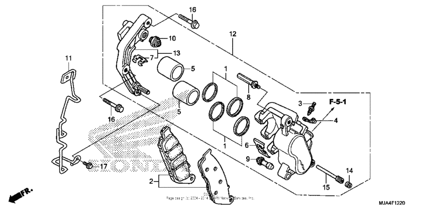 Front brake caliper (3)