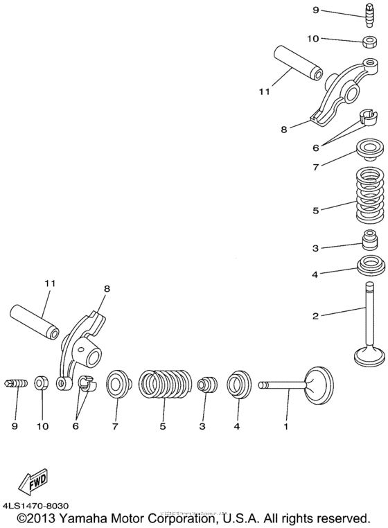 TTR125LP Клапана
