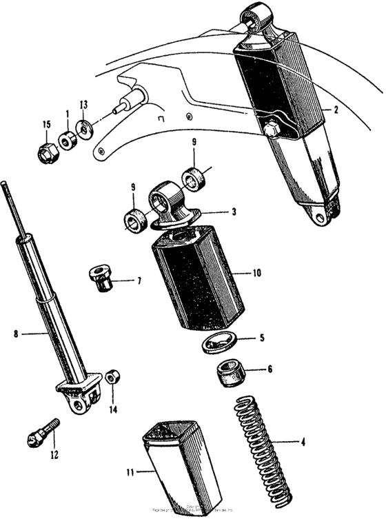 Ca160 rear shock absorber