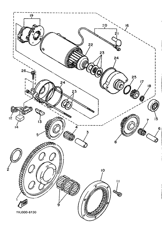 XT500Z Муфта стартера