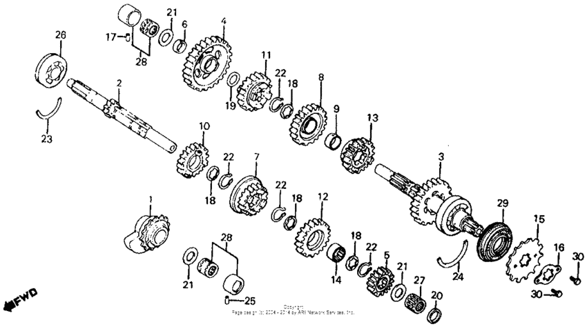 Transmission + rear balancer