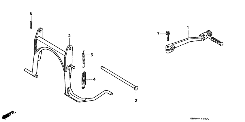 Stand/kick starter arm