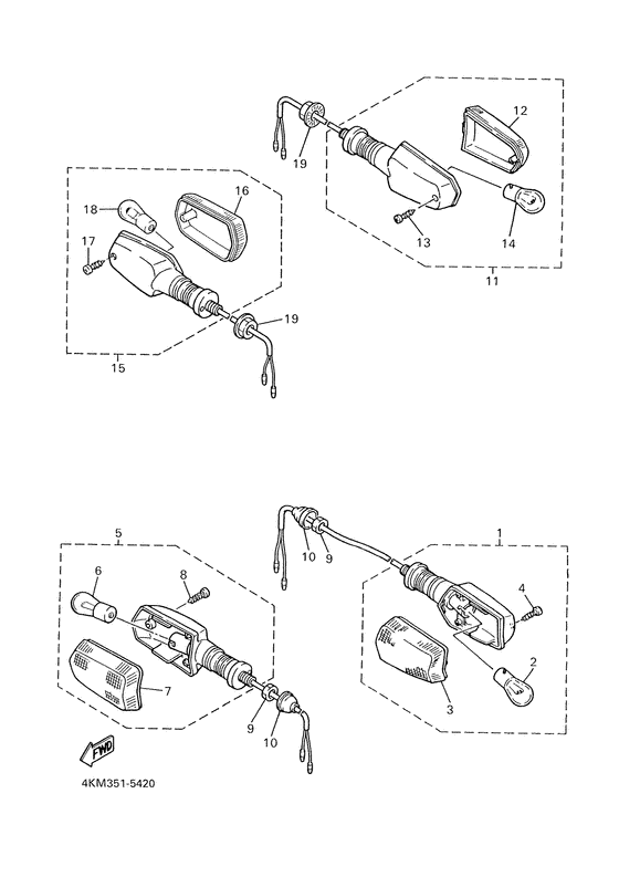 XJ900S Поворотники