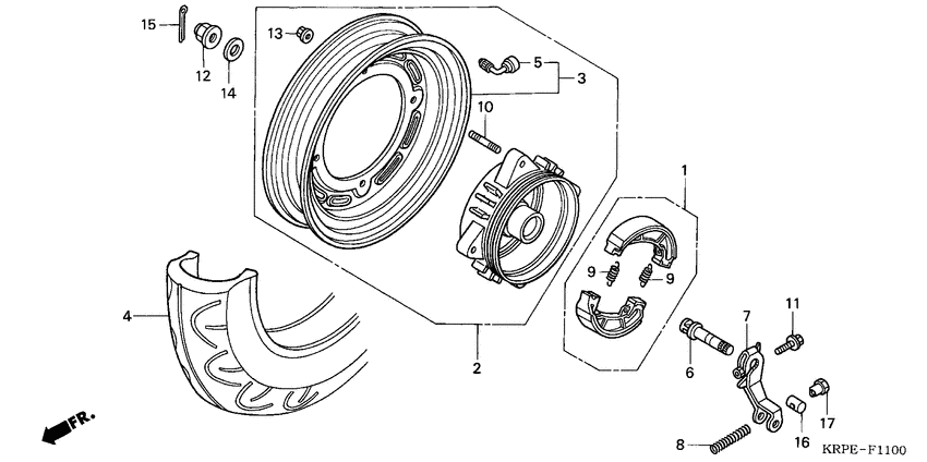 Rear wheel complete assy