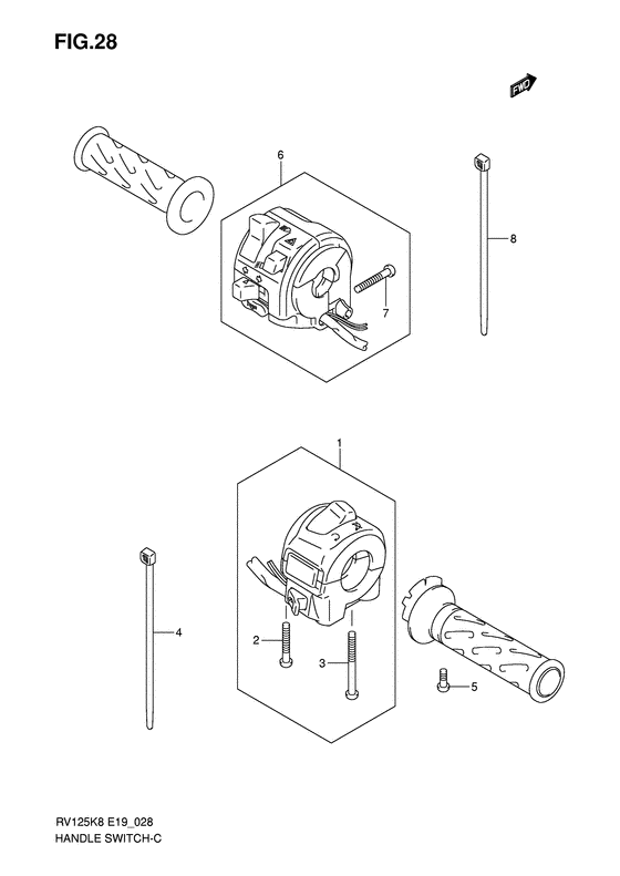 RV125 Рулевой переключатель