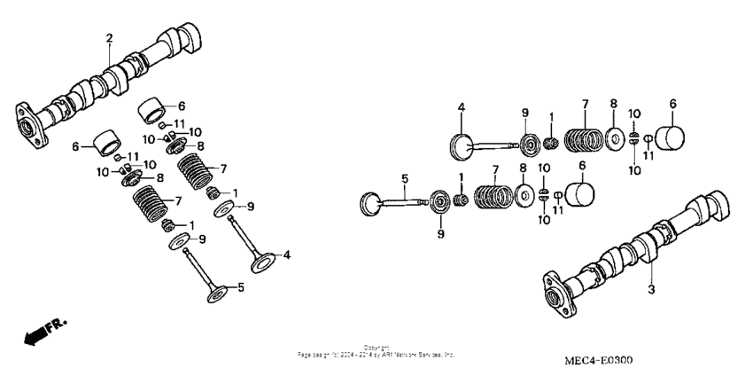 NRX1800D Распределительный вал и клапана