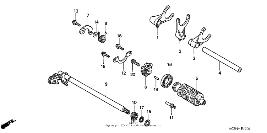 VTX1800C Вилка переключения передач