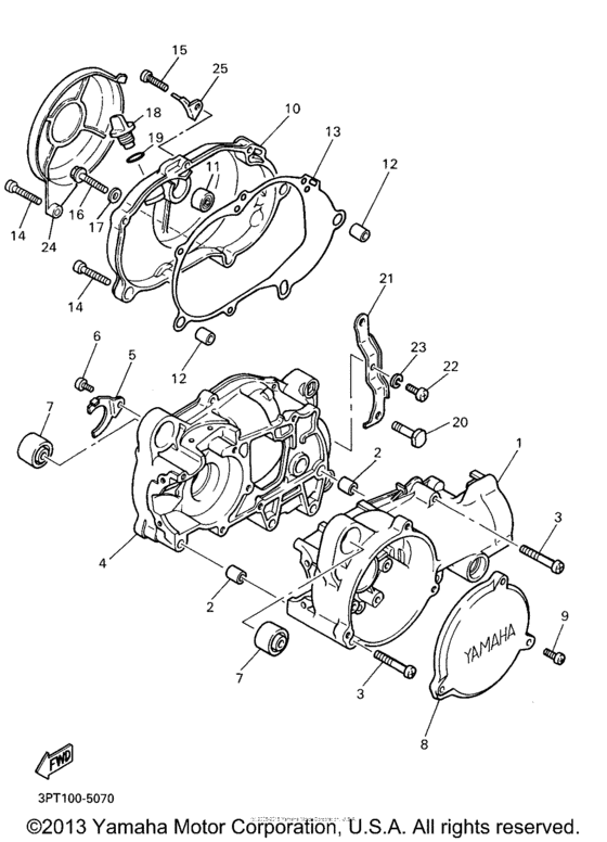 PW50P Картер двигателя