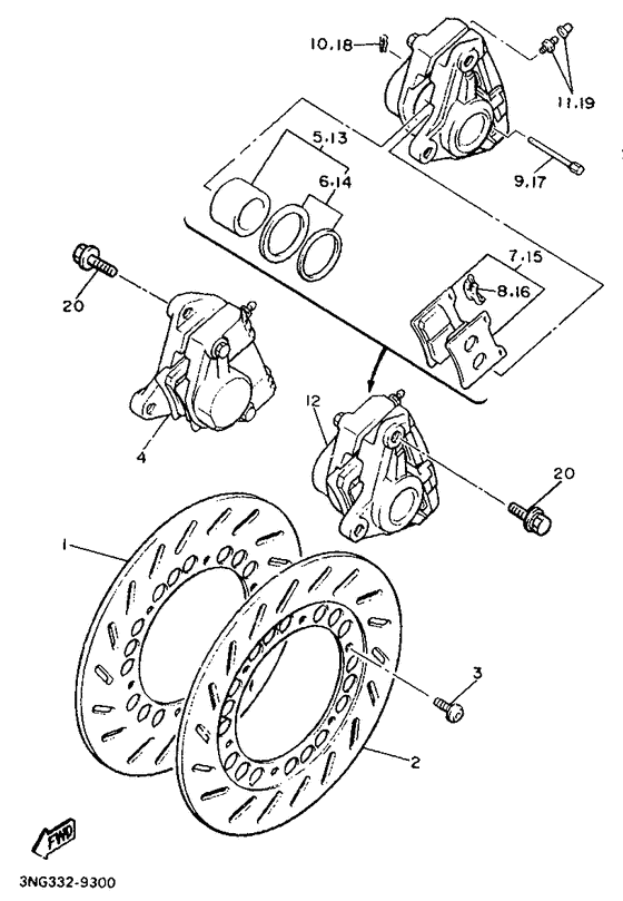 Front brake. caliper