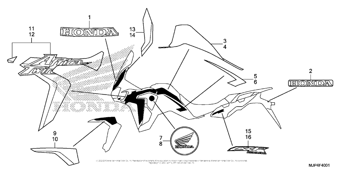 CRF1000 (ABS) Mark + Emblem (Crf Color)